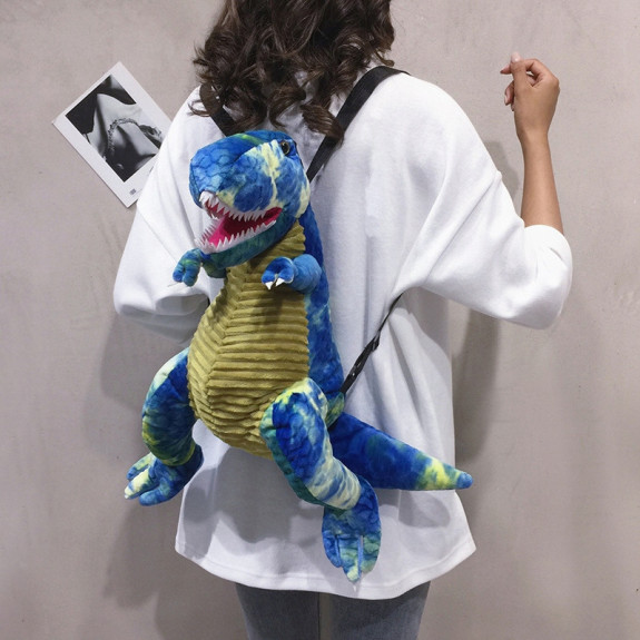 Pluszowy Plecak w Kszta艂cie Dinozaura - Niebieski 2