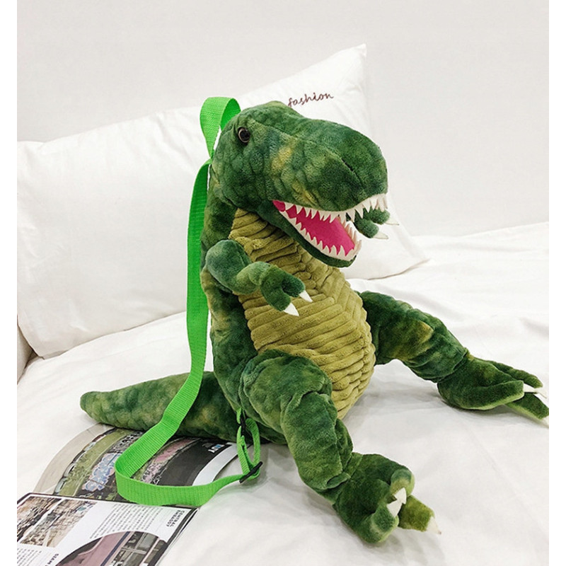 Pluszowy Plecak w Kształcie Dinozaura - Zielony