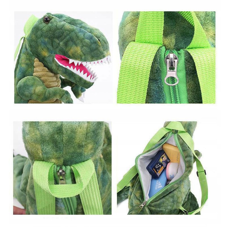 Pluszowy Plecak w Kształcie Dinozaura - Zielony