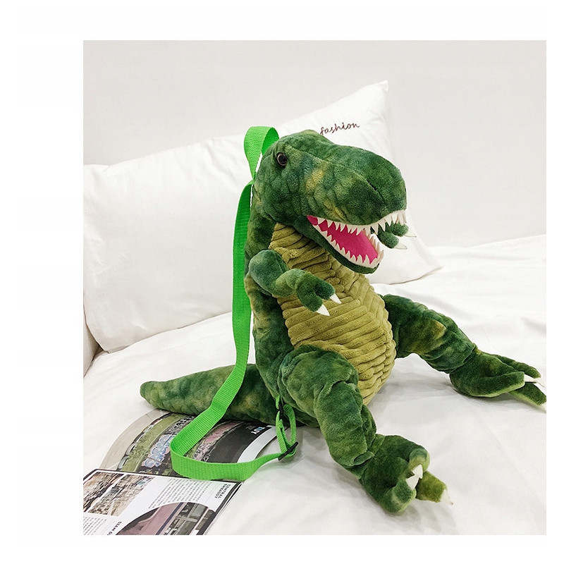Pluszowy Plecak w Kształcie Dinozaura - Zielony