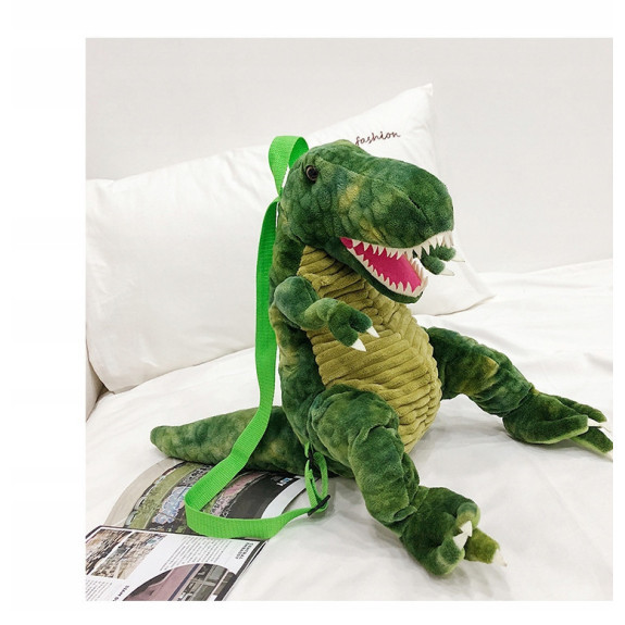 Pluszowy Plecak w Kształcie Dinozaura - Zielony