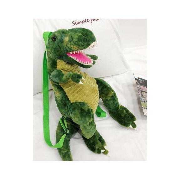 Pluszowy Plecak w Kształcie Dinozaura - Zielony