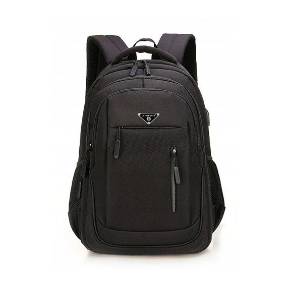 Czarny Miejski Plecak na Laptopa 15.6" USB Jack (I002)