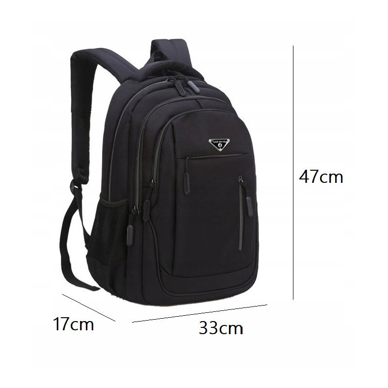 Czarny Miejski Plecak na Laptopa 15.6" USB Jack (I002)