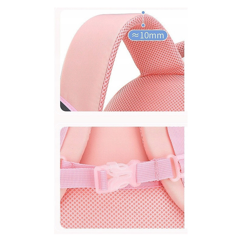 Plecak Szkolny dla Dziewczynki w Kratkę - Różowy | 🎒Plecakownia.pl