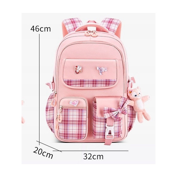 Plecak Szkolny dla Dziewczynki Tornister - Czarny | 🎒Plecakownia.pl