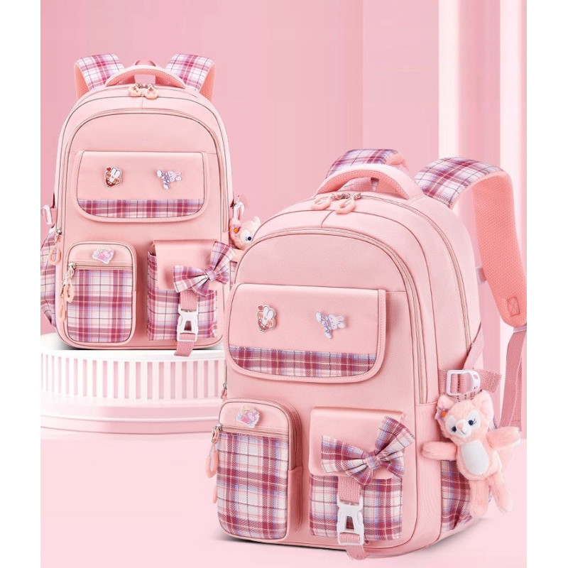 Plecak Szkolny dla Dziewczynki Tornister - Czarny | 🎒Plecakownia.pl