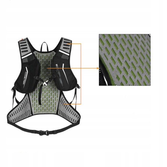 Plecak rowerowy narciarski 16L z kieszenią na bukłak na wodę (PT001)