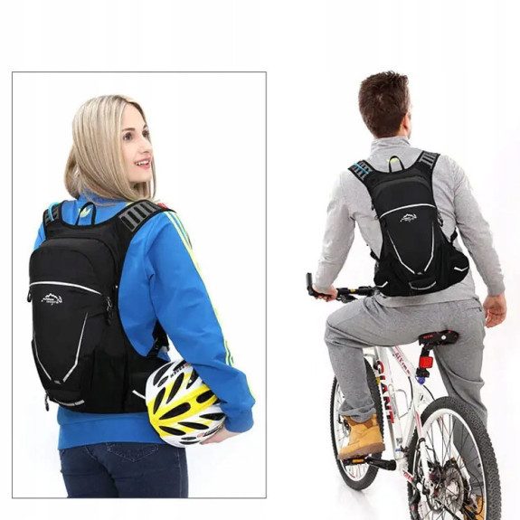Plecak rowerowy narciarski 16L z kieszenią na bukłak na wodę (PT001)