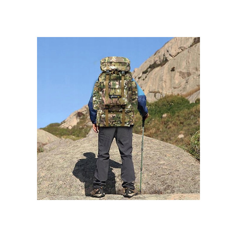 Wojskowy Plecak Taktyczny 70L Militarny Czarny