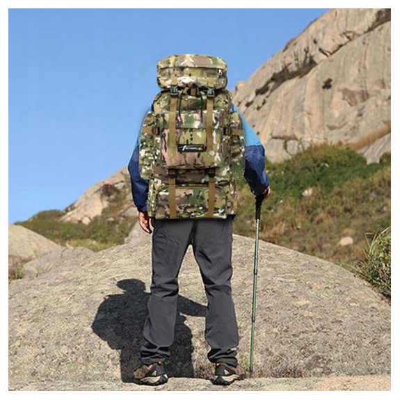 Wojskowy Plecak Taktyczny 70L Militarny Czarny