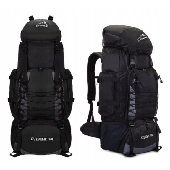 Plecak Trekkingowy 90L Taktyczny Czarny