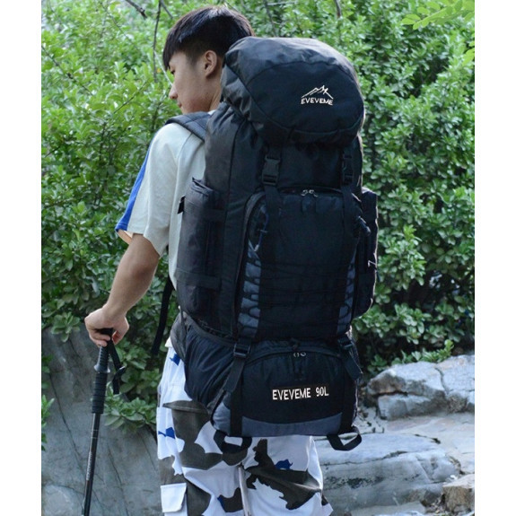 Plecak Trekkingowy 90L Taktyczny Czarny