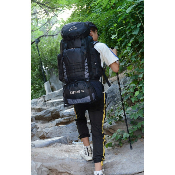 Plecak Trekkingowy 90L Taktyczny Czarny