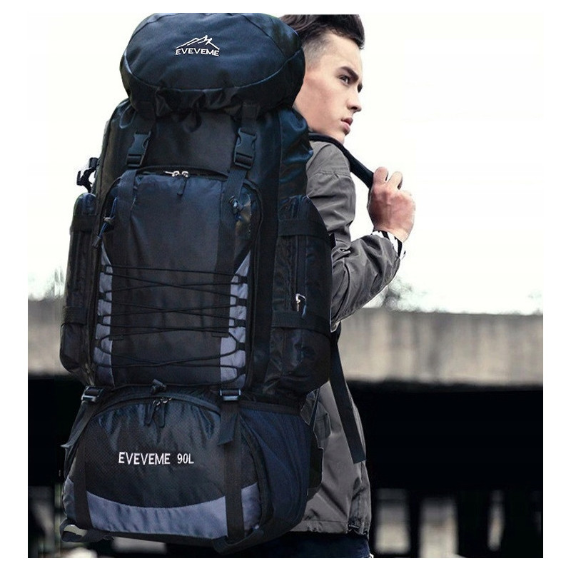 Plecak Trekkingowy 90L Taktyczny Czarny