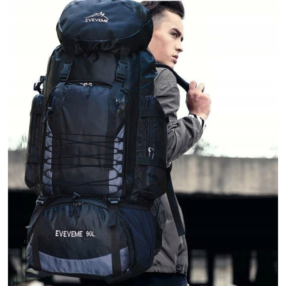 Plecak Trekkingowy 90L Taktyczny Czarny