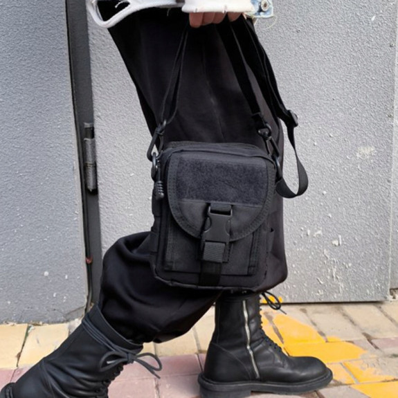 Taktyczna Czarna Nerka Saszetka na Ramię