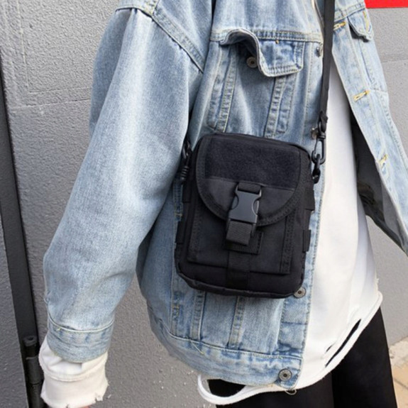 Taktyczna Czarna Nerka Saszetka na Ramię