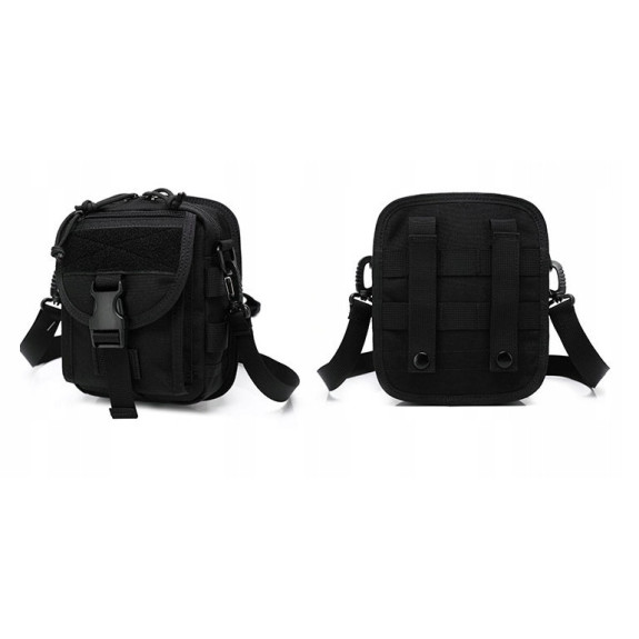 Taktyczna Czarna Nerka Saszetka na Ramię