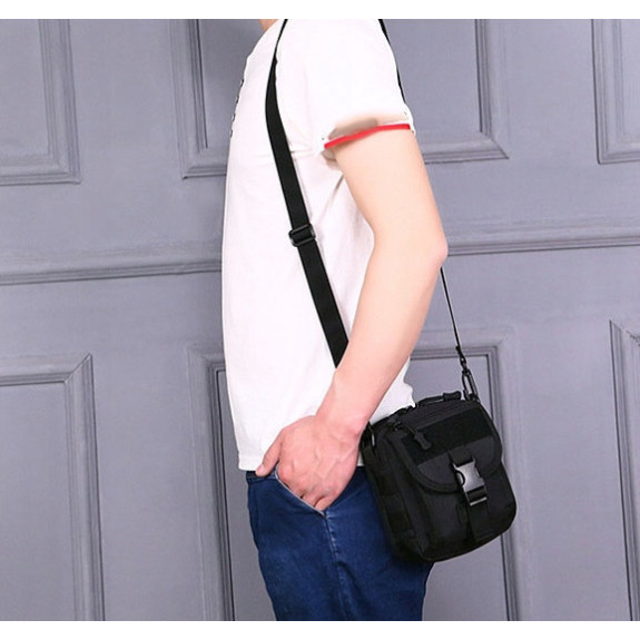 Taktyczna Czarna Nerka Saszetka na Ramię