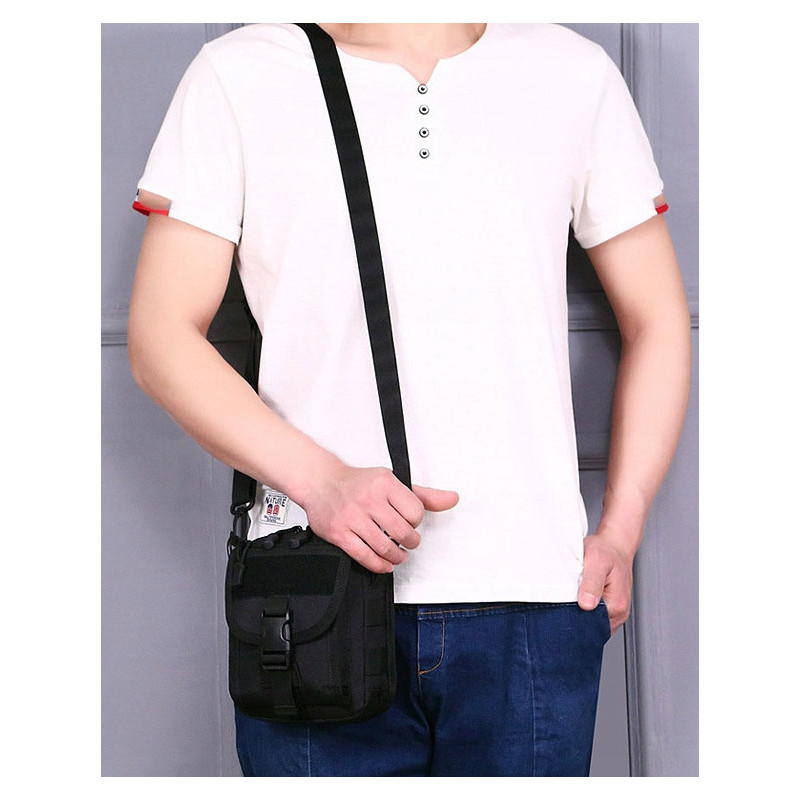 Taktyczna Czarna Nerka Saszetka na Ramię