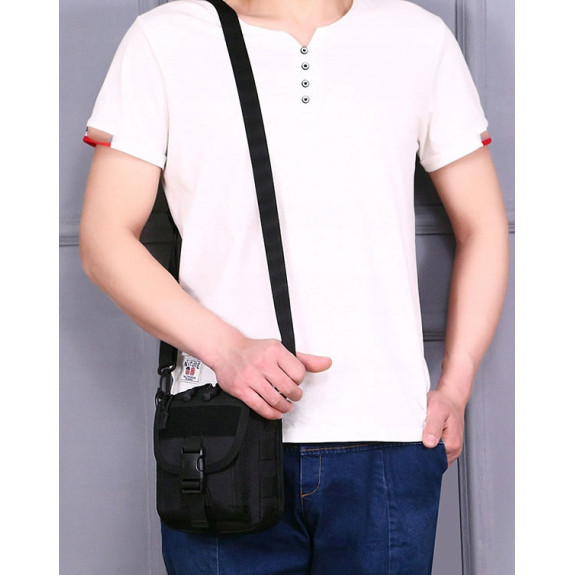 Taktyczna Czarna Nerka Saszetka na Ramię