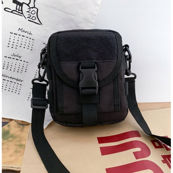 Taktyczna Czarna Nerka Saszetka na Ramię