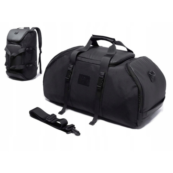 Torba Sportowa Podróżna Plecak 2w1 45L Czarny Torba Sportowa Podróżna Plecak 2w1 45L Czarny