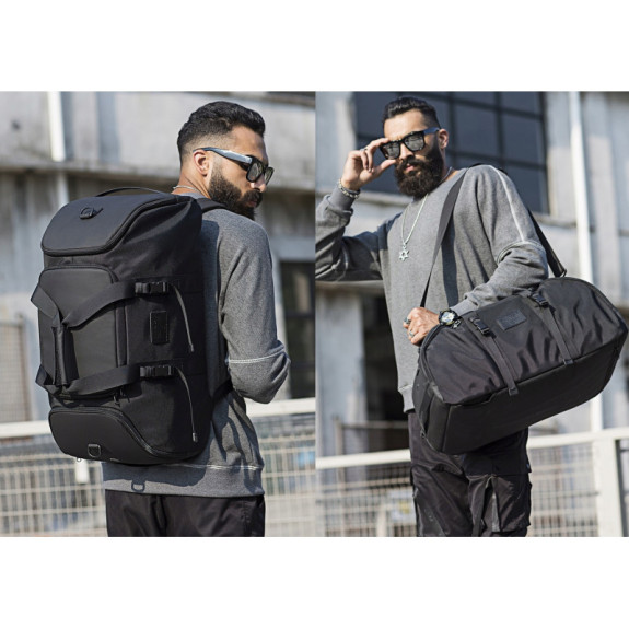 Torba Sportowa Podróżna Plecak 2w1 45L Czarny Torba Sportowa Podróżna Plecak 2w1 45L Czarny