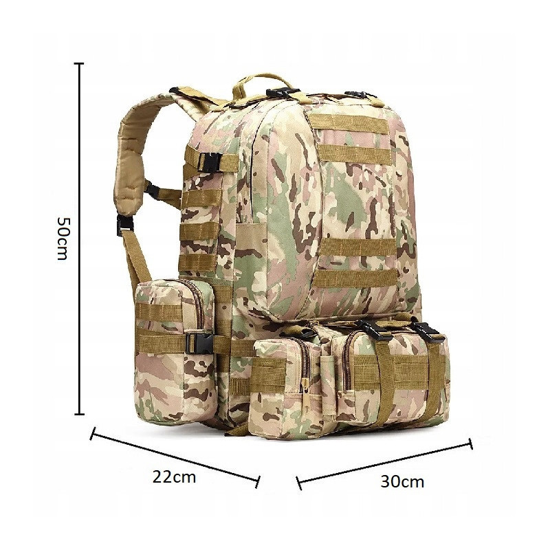 Duży Moro Plecak 50L 4w1 Taktyczny Wojskowy