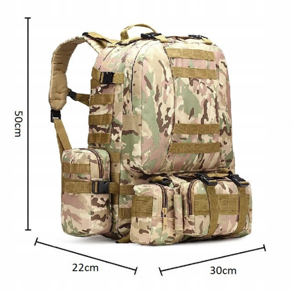 Duży Moro Plecak 50L 4w1 Taktyczny Wojskowy