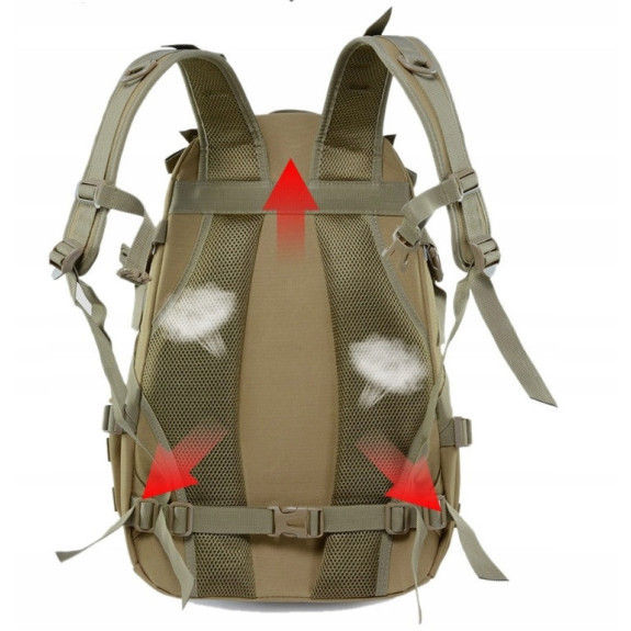 Plecak Wojskowy 25L Taktyczny Militarny Survival Khaki Plecak Wojskowy 25L Taktyczny Militarny Survival Khaki