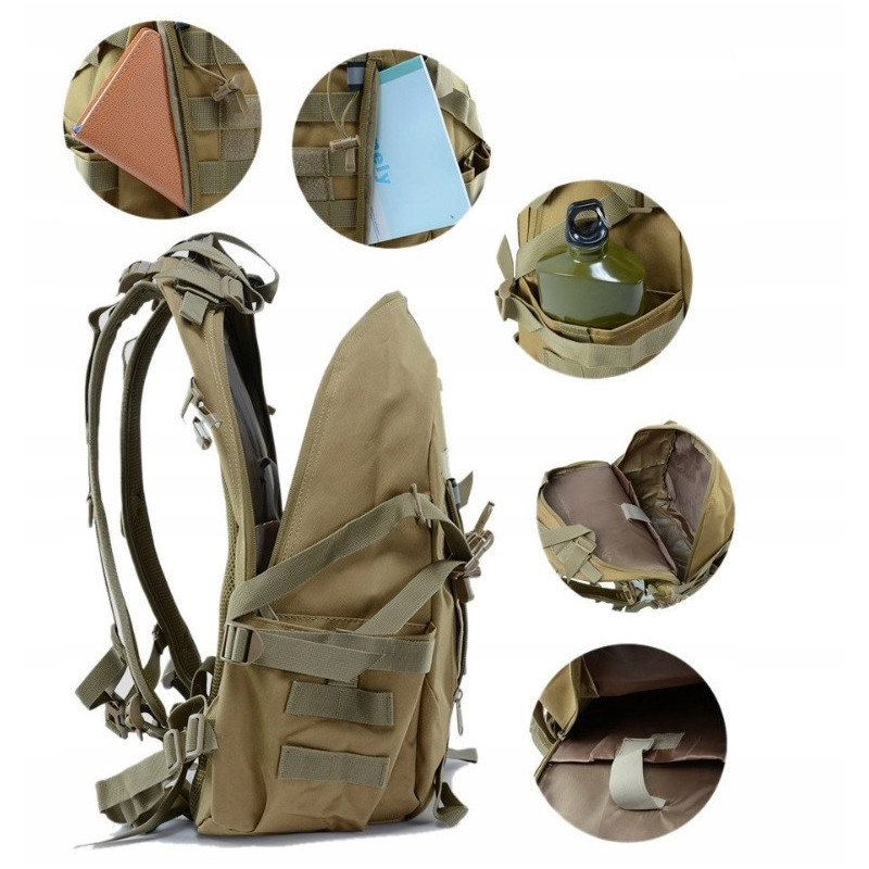Plecak Wojskowy 25L Taktyczny Militarny Survival Khaki
