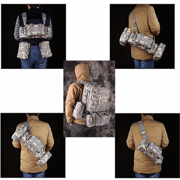 Duży Zielony Plecak 50L 4w1 Taktyczny Wojskowy