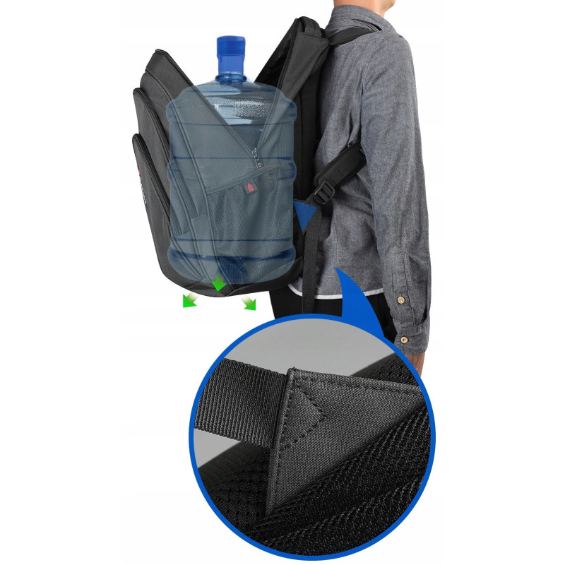 Odblaskowy Plecak na laptopa 15.6" USB Wodoodporny