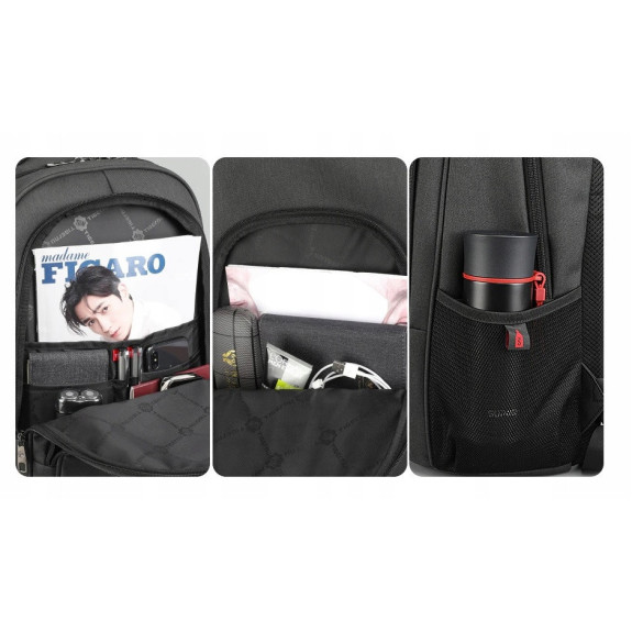 Odblaskowy Plecak na laptopa 15.6" USB Wodoodporny