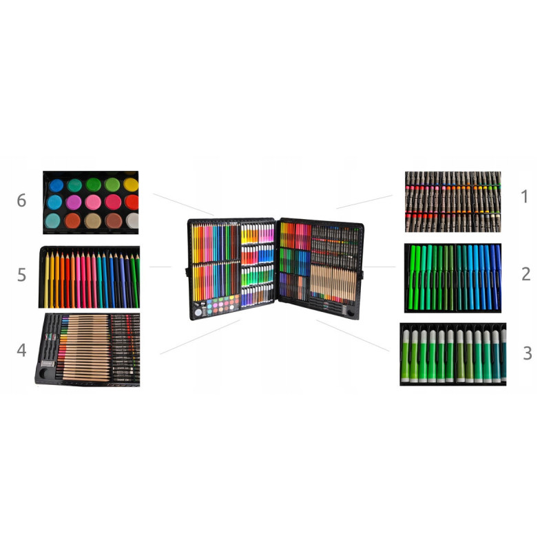 Zestaw Artystyczny do Malowania Walizka 288 elementów
