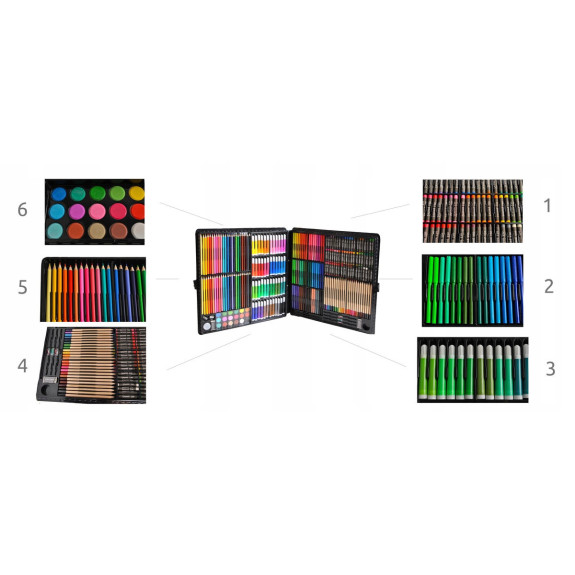 Zestaw Artystyczny do Malowania Walizka 288 elementów