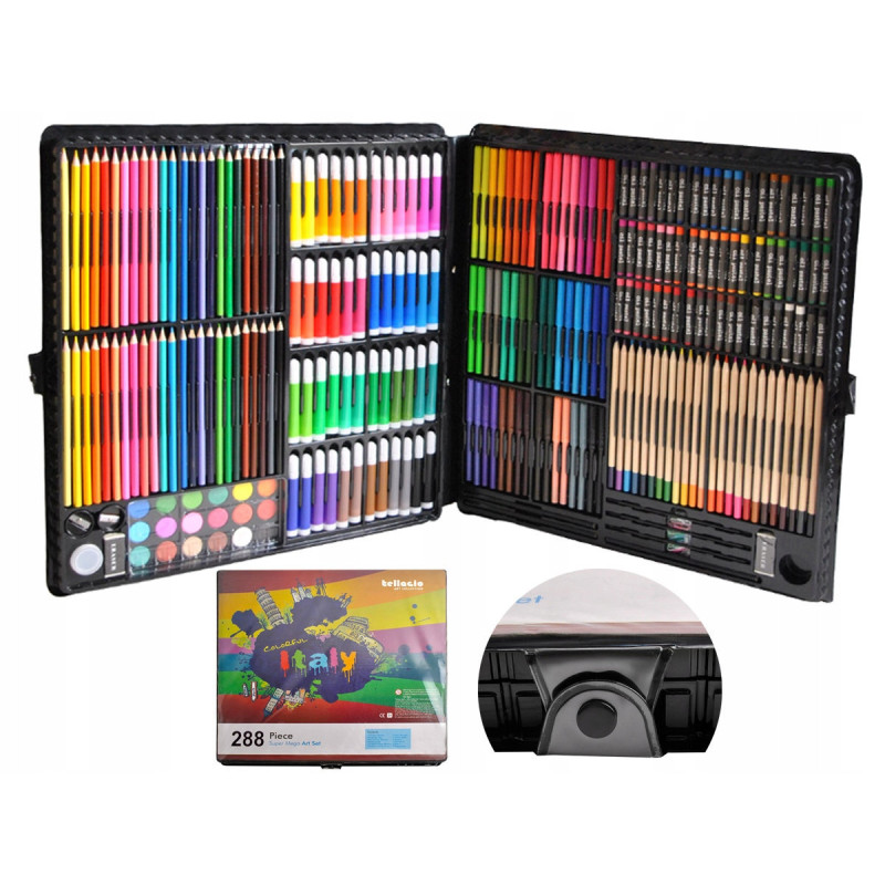 Zestaw Artystyczny do Malowania Walizka 288 elementów