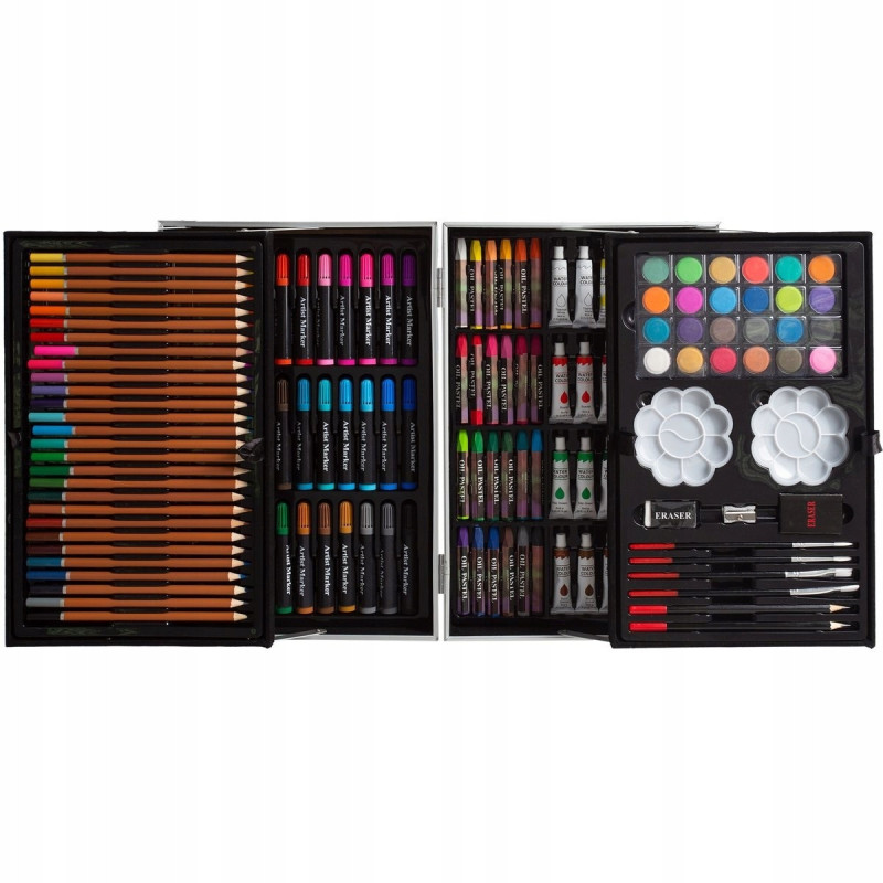 Zestaw Artystyczny do Malowania Walizka z Jednorożcem 145 elementów