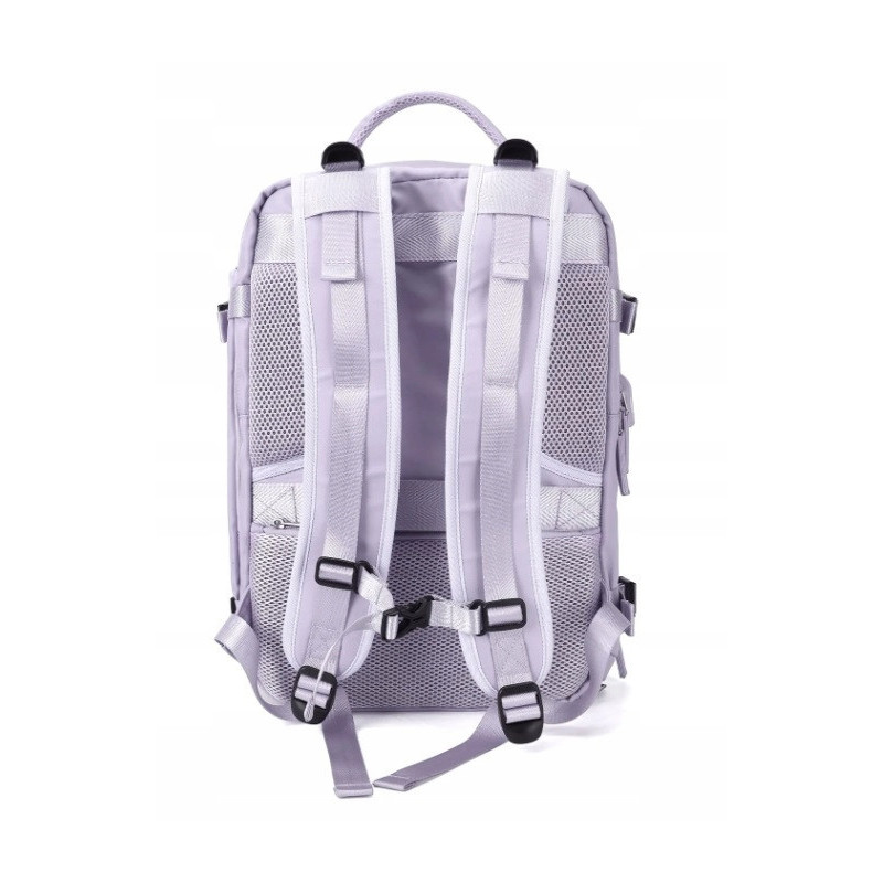 Miejski Plecak na Laptopa 15.6" Bagaż Podręczny z USB Fioletowy T102