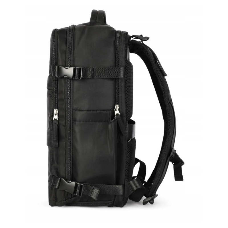 Miejski Plecak na Laptopa 15.6" Bagaż Podręczny z USB Czarny T102