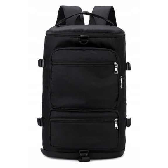 Czarny Plecak na Ramię Wielofunkcyjna Torba Turystyczna 30L