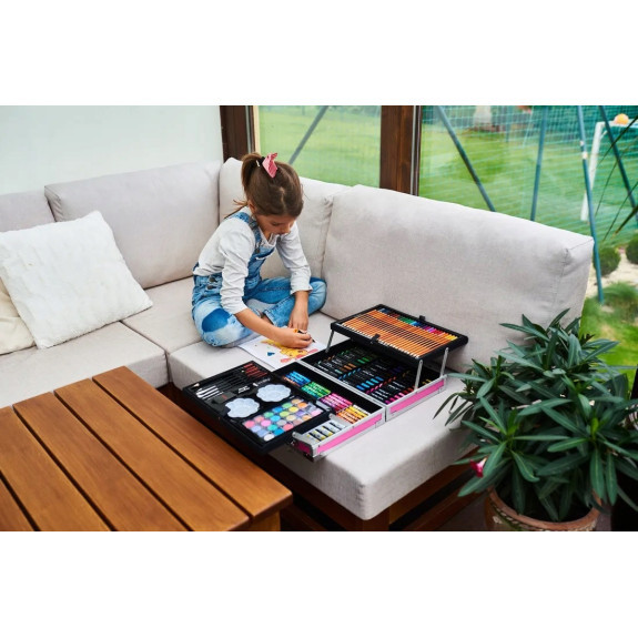 Zestaw Artystyczny do Malowania Walizka z Jednorożcem 145 elementów