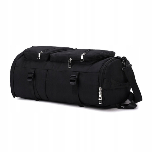 Czarny Plecak na Ramię Wielofunkcyjna Torba Turystyczna 30L