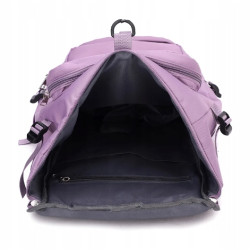Fioletowy plecak na ramię wielofunkcyjna torba turystyczna (T107)