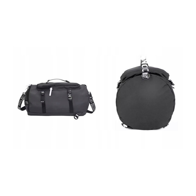 Podróżna Szara Torba 35L z Kieszenią na Laptopa