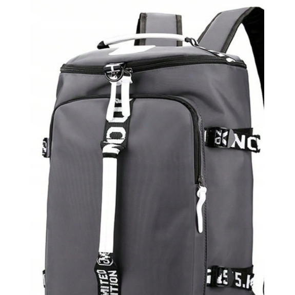Podróżna Szara Torba 35L z Kieszenią na Laptopa