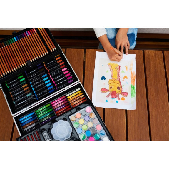 Zestaw Artystyczny do Malowania Walizka z Jednorożcem 145 elementów