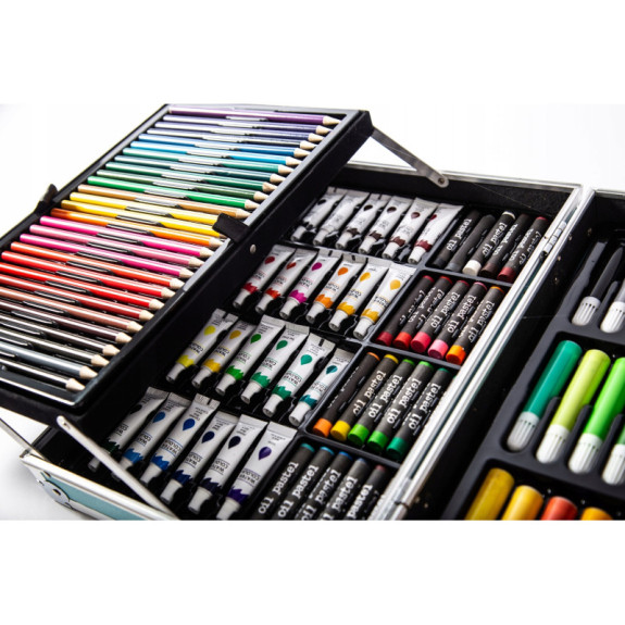 Zestaw Artystyczny do Malowania Walizka z Jednorożcem 145 elementów